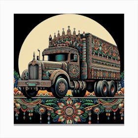 Truck Art Design Inspired By Pakistani Culture And Traditions (2) Canvas Print