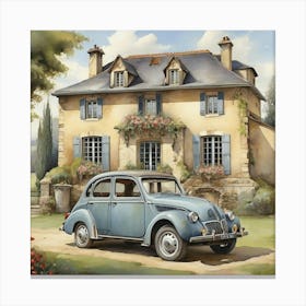 French Country House art 1 Canvas Print