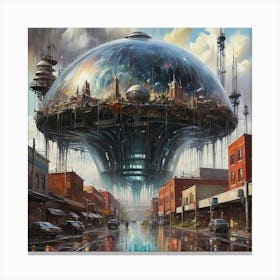 Futuristic Cityscape 43 Canvas Print