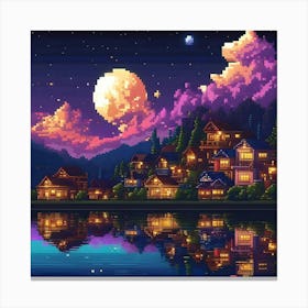 City Pixelart Canvas Print