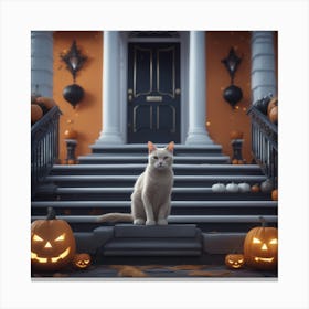 Halloween Cat 17 Canvas Print
