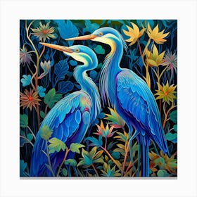 Blue Herons 3 Canvas Print