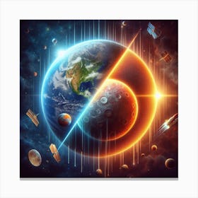 Earts vs Moon-Mars Canvas Print