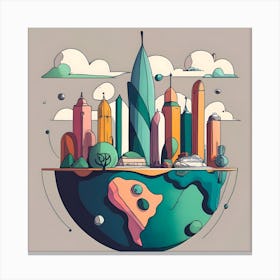 Earth Cityscape Canvas Print