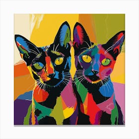 Kisha2849 Burmese Cats Colorful Picasso Style No Negative Space Ace98cee 5b97 4a71 869d 852c6d1c3856 Canvas Print