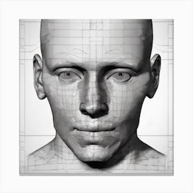 3d Head Model 3 Canvas Print