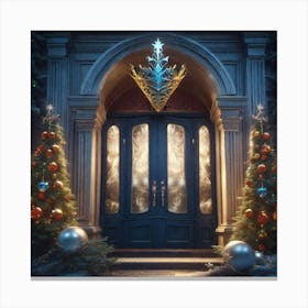 Christmas Door 89 Canvas Print