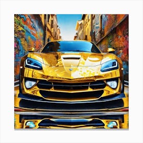 Gold Corvette Canvas Print
