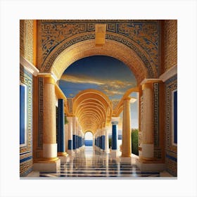 Aegean Corridor Canvas Print