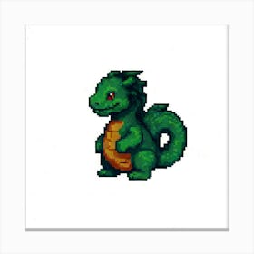 Pixel Dragon Canvas Print