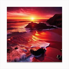 Sunset On The Beach 699 Canvas Print