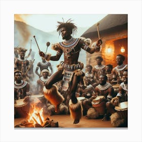 African Dancers Canvas Print