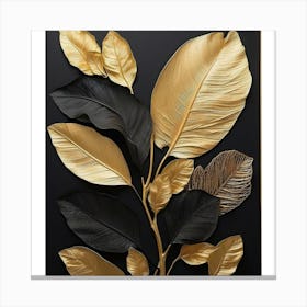 Gold Leaves Canvas Print