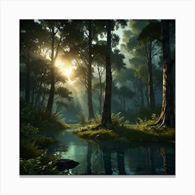 Forest In The Sun 2 Canvas Print