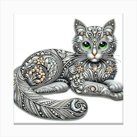 Cat With Green Eyes 3 Canvas Print