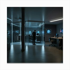 Security Room Canvas Print