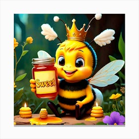 Sweet Honey Bee Canvas Print