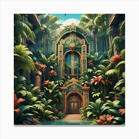 Palace In The Jungle Canvas Print