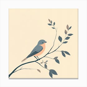 Bird On Branch Canvas Print