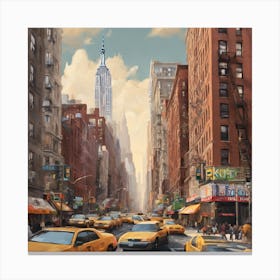 New York City Taxis Canvas Print