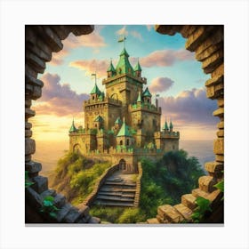 The castle in seicle 15 7 Canvas Print