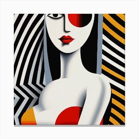 'The Woman In Red' Canvas Print