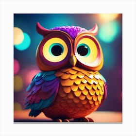 Colorful Owl 45 Canvas Print