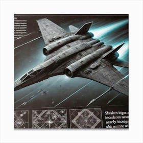 Nightstrike Stealth Fighter Iron Commonwealth Canvas Print