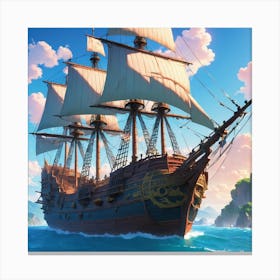 Big Pirate Ship Canvas Print