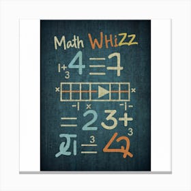 Math Whiz Equations Print Art Canvas Print