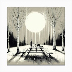 Picnic In The Woods Canvas Print