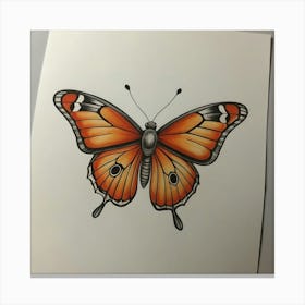 Orange Butterfly Canvas Print