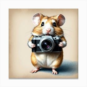 Hamster With Camera 6 Canvas Print