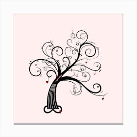 Tree Music Music Lovers Artwork Canvas Print