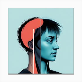 Woman's Head Canvas Print