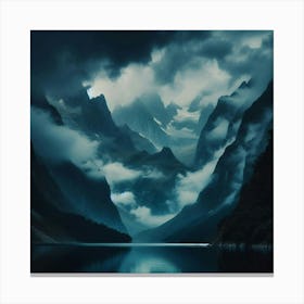 Dark Mountain Landscape Canvas Print