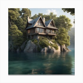 House On The Lake Canvas Print