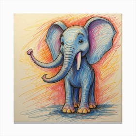 Little Elephant 5 Canvas Print