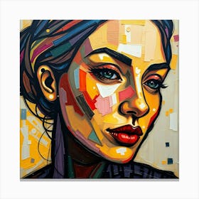 Cubist Portrait Of A Woman Canvas Print