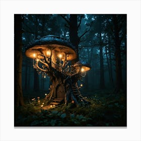 Fairy House In The Forest 12 Canvas Print