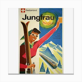 Vintage Travel Poster Switzerland Canvas Print