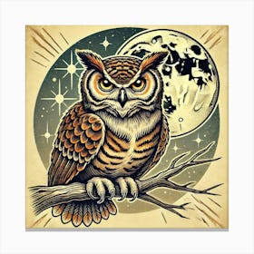 Tattoo Owl 4 Canvas Print