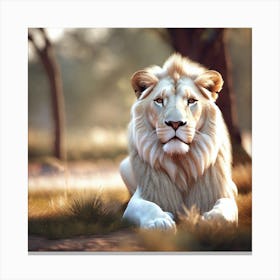 White Lion Canvas Print