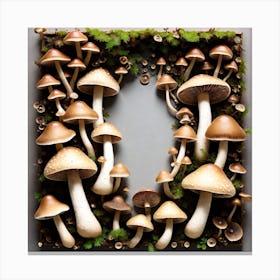 Mushroom Frame 17 Canvas Print