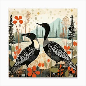Bird In Nature Common Loon 3 Canvas Print