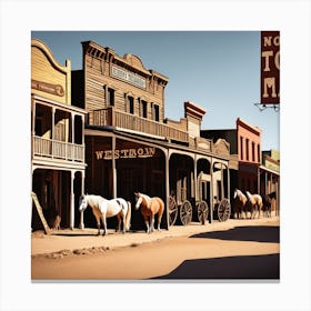 Old West Town 20 Canvas Print