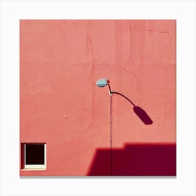 Street Lamp On A Pink Wall Canvas Print
