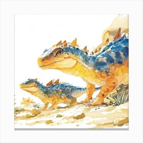 Dinosaur Lizards Canvas Print