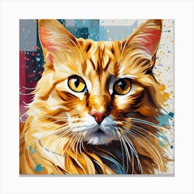 Orange Tabby Cat 6 Canvas Print