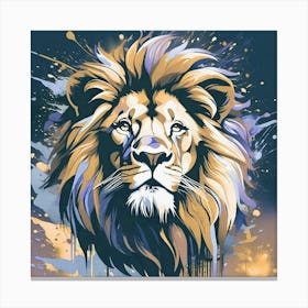 Lion Painting 3 Canvas Print